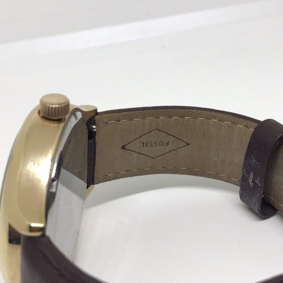 FOSSIL ROSE GOLD TONE,BROWN LEATHER BAND Watch - Picture 5 of 5